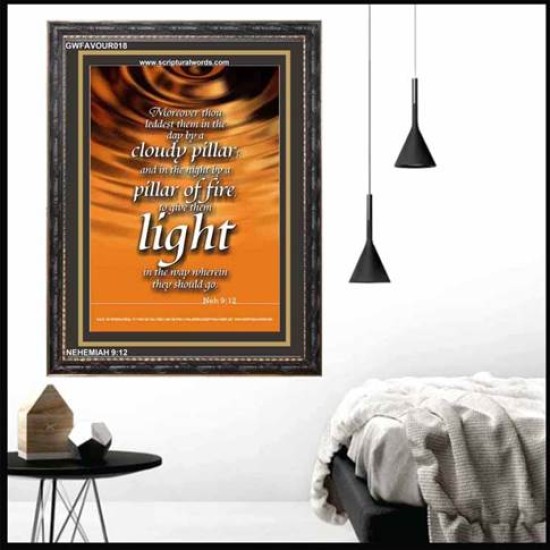 PILLAR OF FIRE BY NIGHT PILLAR CLOUD BY DAY   Bible Verses Framed for Home   (GWFAVOUR018)   