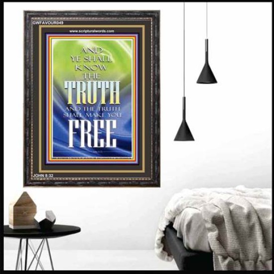 THE TRUTH SHALL MAKE YOU FREE   Scriptural Wall Art   (GWFAVOUR049)   