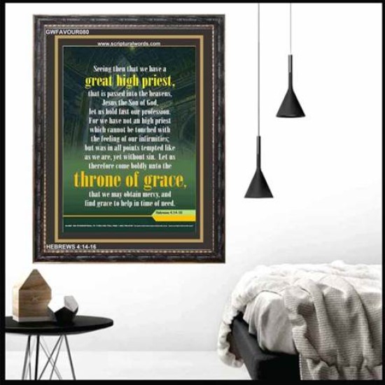 APPROACH THE THRONE OF GRACE   Encouraging Bible Verses Frame   (GWFAVOUR080)   