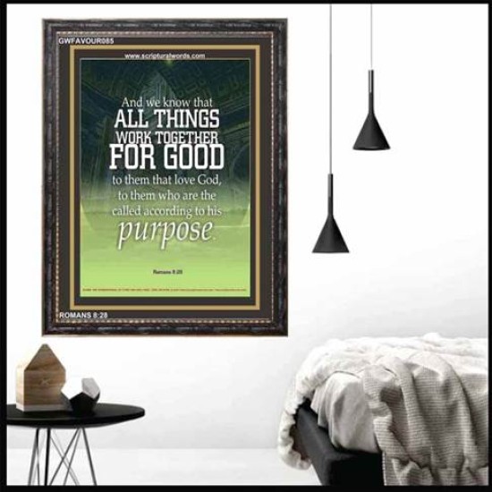 LOVE THE LORD AND ALL THINGS SHALL WORK FOR YOU   Christian Quote Frame   (GWFAVOUR085)   