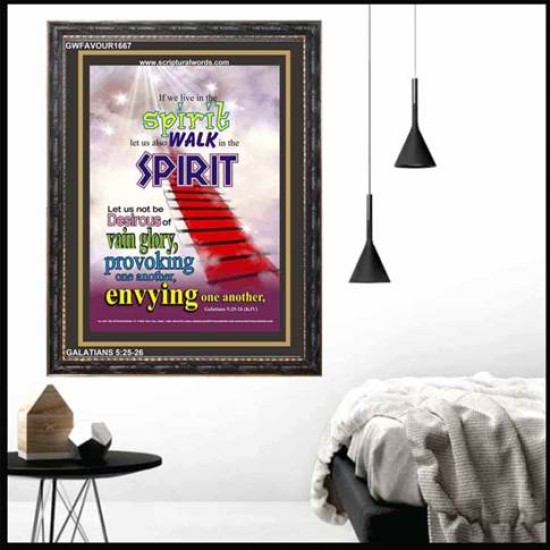 WALK IN THE SPIRIT   Large Framed Scripture Wall Art   (GWFAVOUR1667)   