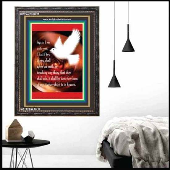 PRAYER OF AGREEMENT   Scriptural Portrait Wooden Frame   (GWFAVOUR225)   