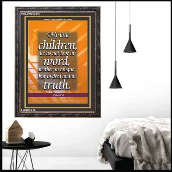 TRUE LOVE   Contemporary Christian Wall Art Acrylic Glass frame   (GWFAVOUR232)   