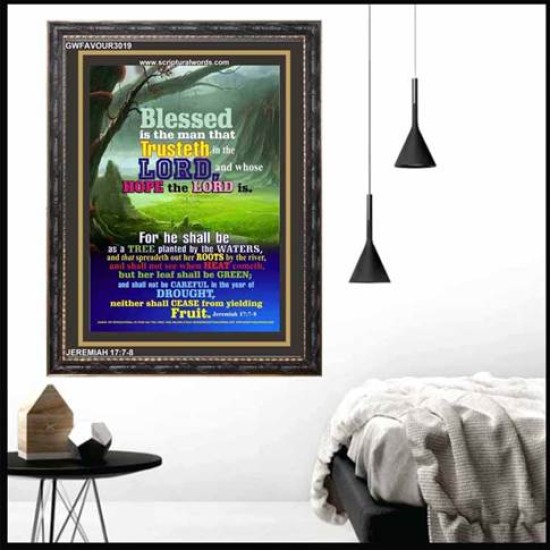 PLANTED BY THE WATERS   Encouraging Bible Verse Framed   (GWFAVOUR3019)   