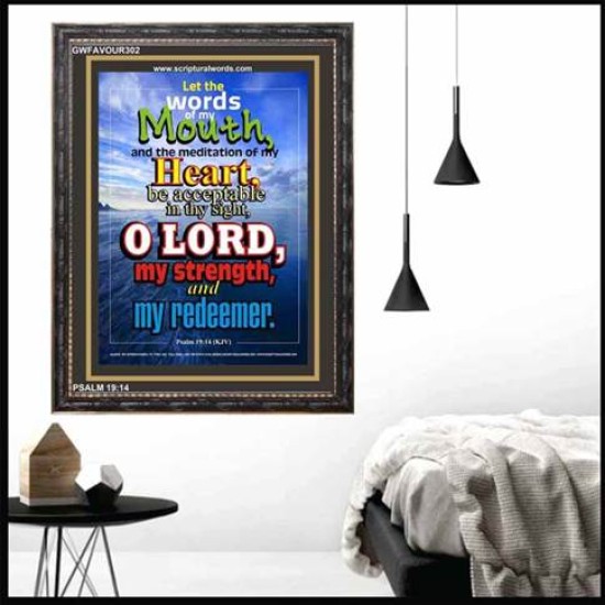 O LORD ANSWER MY PRAYER   Contemporary Christian Art Acrylic Glass Frame   (GWFAVOUR302)   