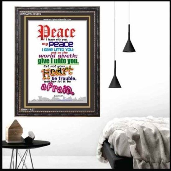 MY PEACE I GIVE UNTO YOU   Contemporary Christian Wall Art Acrylic Glass frame   (GWFAVOUR3125)   