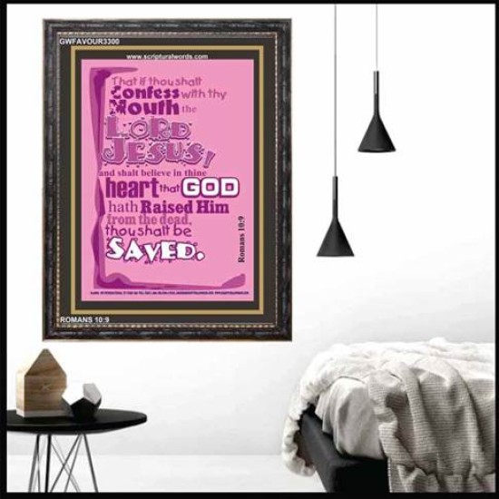 RAISED HIM FROM THE DEAD   Biblical Art Acrylic Glass Frame   (GWFAVOUR3300)   