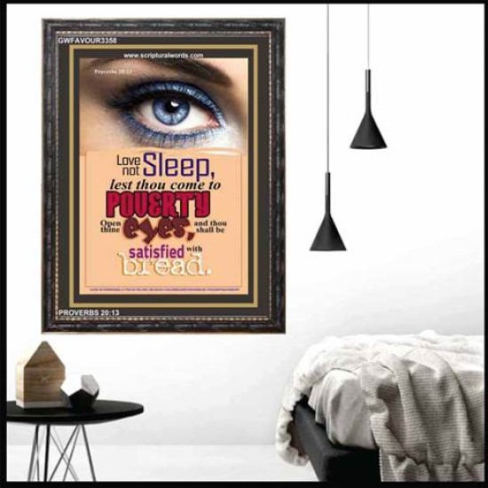 LOVE NOT SLEEP   Framed Business Entrance Lobby Wall Decoration    (GWFAVOUR3358)   