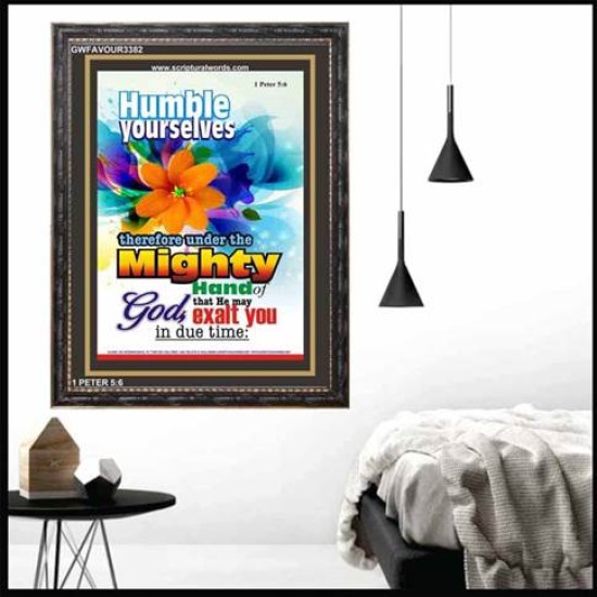 MIGHTY HAND OF GOD   Biblical Paintings Acrylic Glass Frame   (GWFAVOUR3382)   