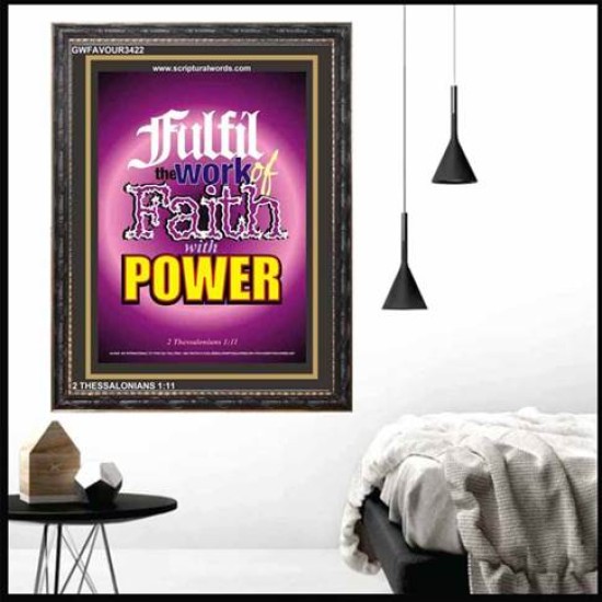 WITH POWER   Frame Bible Verses Online   (GWFAVOUR3422)   