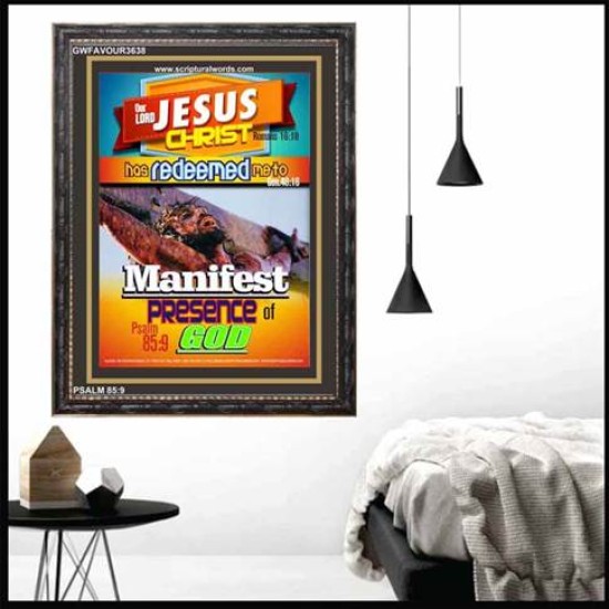 MANIFEST PRESENCE OF GOD   Contemporary Christian Wall Art Acrylic Glass frame   (GWFAVOUR3638)   