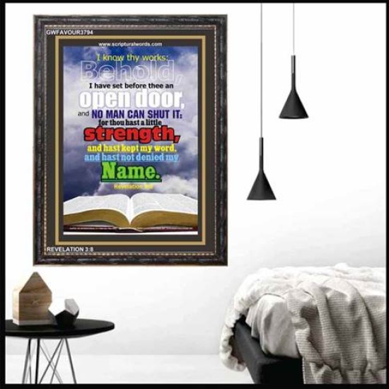 OPEN DOOR   Large Framed Scriptural Wall Art   (GWFAVOUR3794)   