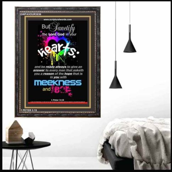 MEEKNESS AND FEAR   Bible Verses Framed Art Prints   (GWFAVOUR3836)   