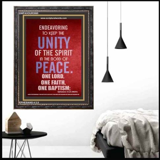 UNITY OF THE SPIRIT   Acrylic Glass Frame Scripture Art   (GWFAVOUR3995)   