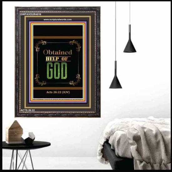 OBTAINED HELP OF GOD   Scriptural Portrait Acrylic Glass Frame   (GWFAVOUR4016)   