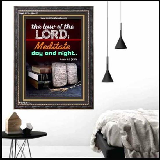 MEDITATE DAY AND NIGHT   Framed Sitting Room Wall Decoration   (GWFAVOUR4073)   