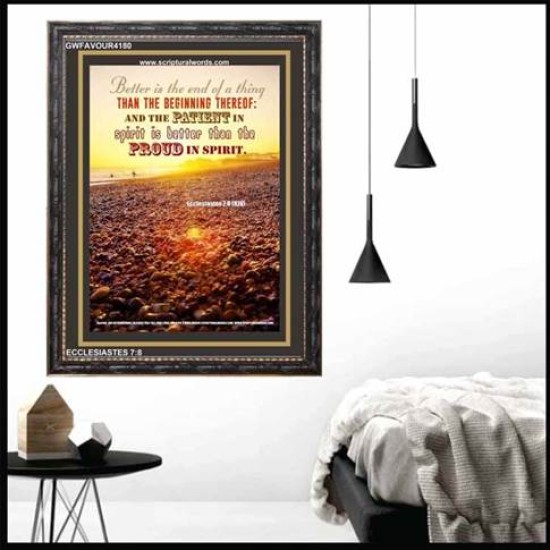 PATIENT IN SPIRIT   Bible Verses Frame for Home Online   (GWFAVOUR4180)   