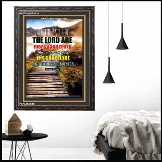 ALL THE PATHS OF THE LORD   Wall Art   (GWFAVOUR4516)   