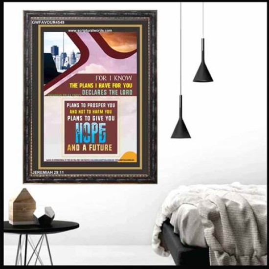 PLANS TO GIVE YOU HOPE   Inspirational Wall Art Frame   (GWFAVOUR4549)   