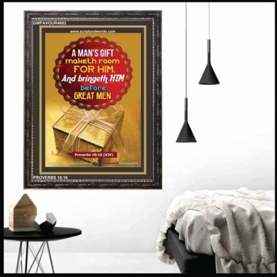 MAKETH ROOM FOR HIM   Contemporary Christian Wall Art Frame   (GWFAVOUR4682)   