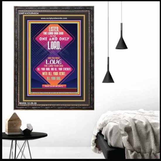 ONE AND ONLY LORD   Framed Guest Room Wall Decoration   (GWFAVOUR4934)   