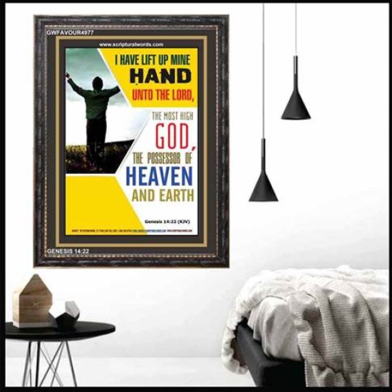 POSSESSOR OF HEAVEN AND EARTH   Large Framed Scripture Wall Art   (GWFAVOUR4977)   