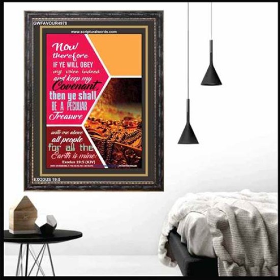 BE A PECULIAR TREASURE   Large Frame Scripture Wall Art   (GWFAVOUR4978)   