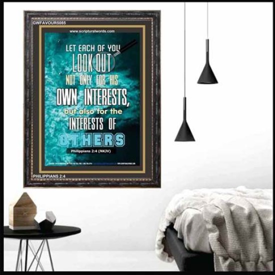 NOT ONLY FOR HIS OWN INTERESTS   Bible Verse Acrylic Glass Frame   (GWFAVOUR5085)   