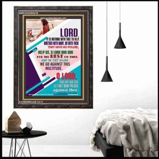 WE REST ON THEE   Frame Bible Verse   (GWFAVOUR5219)   