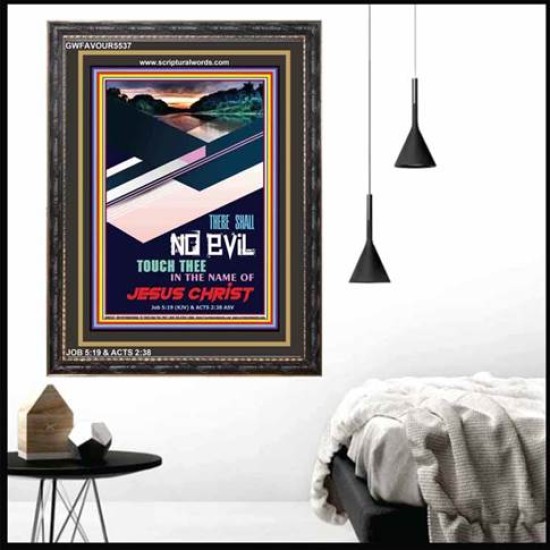 NO EVIL   Bible Verses Wall Art Acrylic Glass Frame   (GWFAVOUR5537)   