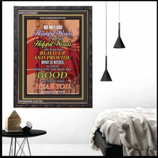 WATCH YOUR WORDS   Bible Scriptures on Love Acrylic Glass Frame   (GWFAVOUR6651)   