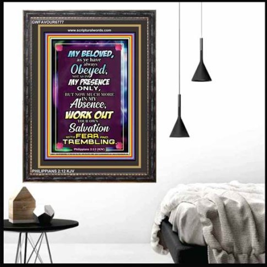 WORK OUT YOUR SALVATION   Christian Quote Frame   (GWFAVOUR6777)   