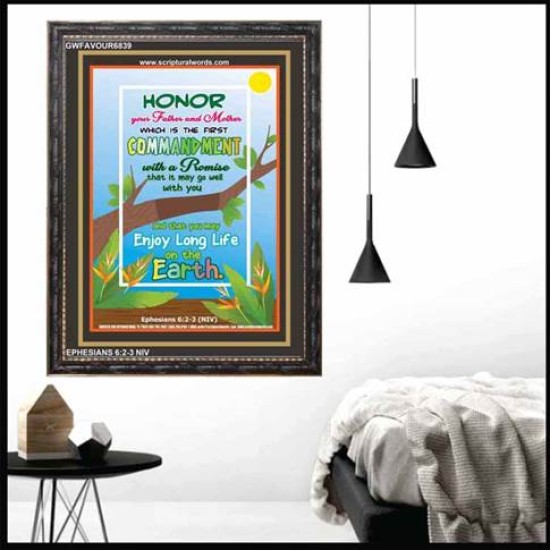 HONOR YOUR FATHER AND MOTHER   Bible Verse Art Prints   (GWFAVOUR6839)   