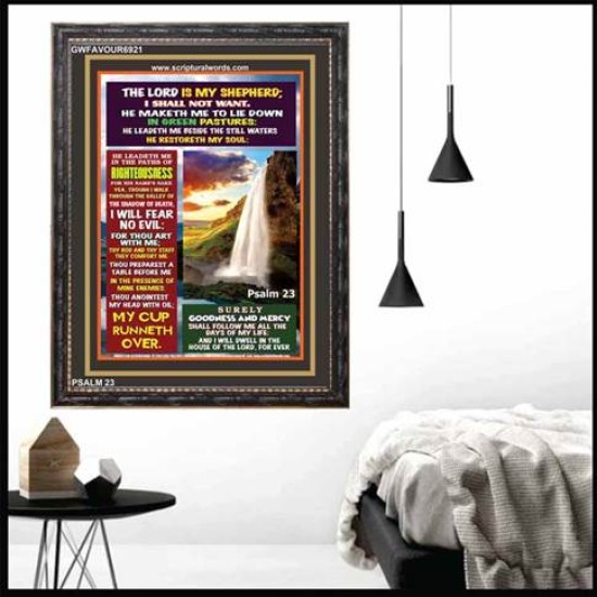 MY CUP RUNNETH OVER   Framed Bible Verse   (GWFAVOUR6921)   