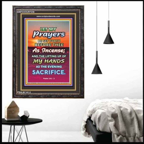 PRAYERS AS INCENSE   Bible Verse Frame for Home   (GWFAVOUR7236)   