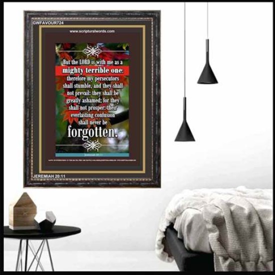 A MIGHTY TERRIBLE ONE   Bible Verse Frame for Home Online   (GWFAVOUR724)   