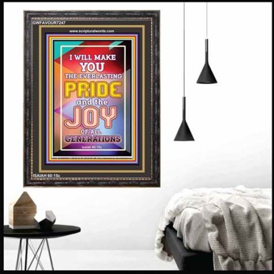 PRIDE AND JOY   Large Frame Scriptural Wall Art   (GWFAVOUR7247)   