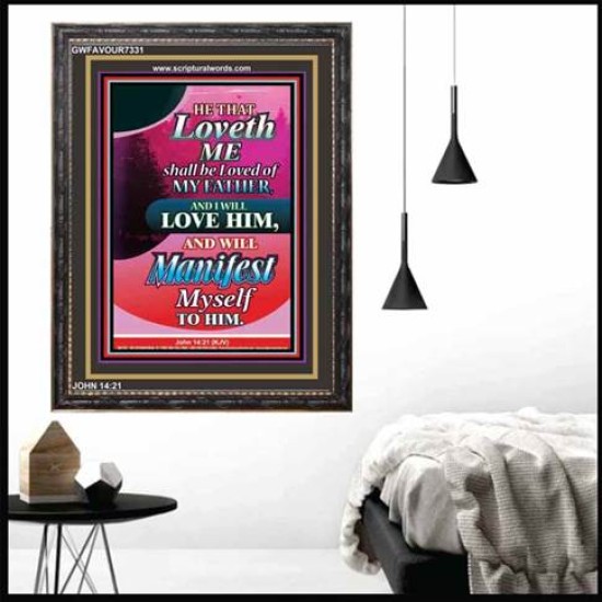 LOVE GOD   contemporary Christian Art Frame   (GWFAVOUR7331)   