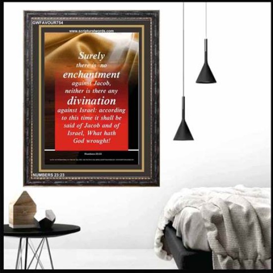 POWER AGAINST ENCHANTMENT AND DIVINATION   Scripture Wooden Frame Signs   (GWFAVOUR754)   