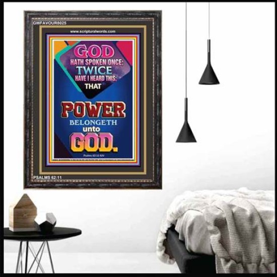 POWER   Custom Framed Bible Verse   (GWFAVOUR8025)   