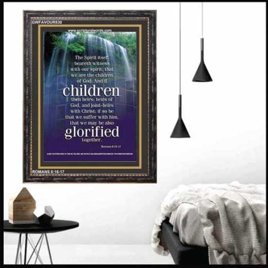 WE ARE THE CHILDREN OF GOD   Scriptural Portrait Acrylic Glass Frame   (GWFAVOUR830)   