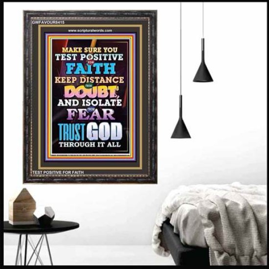 TRUST GOD AT ALL TIMES   Biblical Paintings Acrylic Glass Frame   (GWFAVOUR8415)   