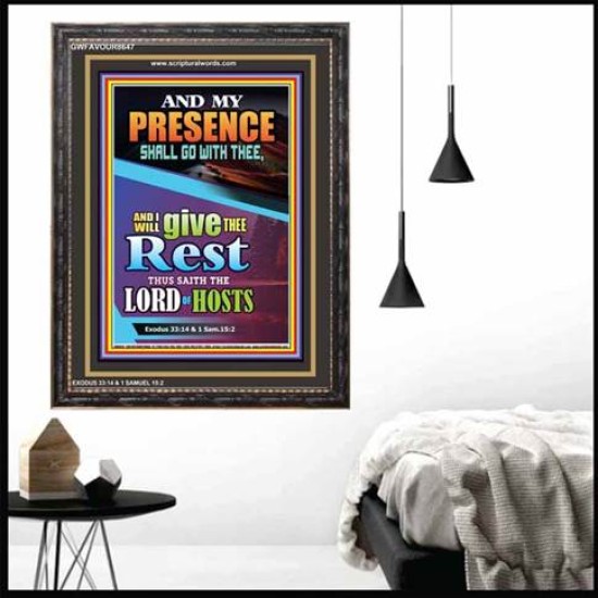 MY PRESENCE SHALL GO WITH THEE   Frame Biblical Paintings   (GWFAVOUR8647)   