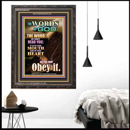 OBEY THE WORD OF GOD   Frame Bible Verse   (GWFAVOUR8743)   