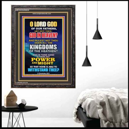 POWER AND MIGHT   Inspirational Wall Art Wooden Frame   (GWFAVOUR8835)   