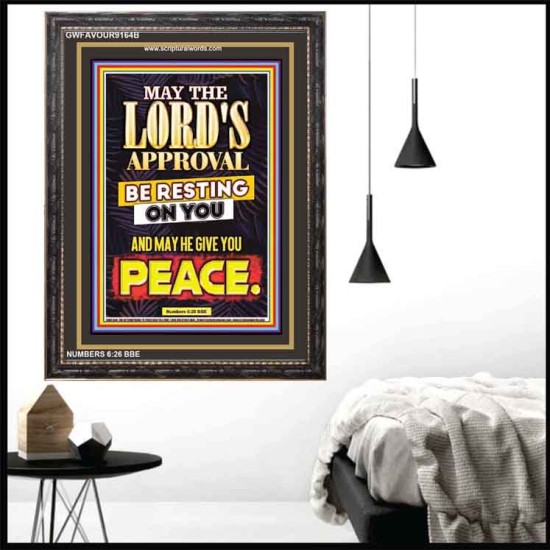 MAY HE GIVE YOU PEACE   Framed Scripture Art   (GWFAVOUR9164B)   