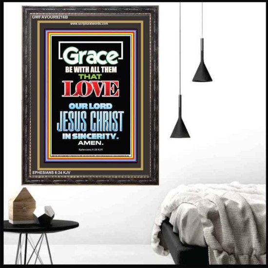 LOVE THE LORD   Wall Art Poster   (GWFAVOUR9216B)   