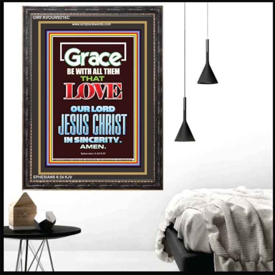 LOVE THE LORD   Contemporary Christian Wall Art   (GWFAVOUR9216C)   