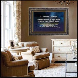 WONDERFUL, COUNSELLOR   Custom Framed Bible Verses   (GWFAVOUR1510)   "45x33"