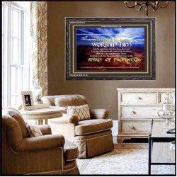 WORSHIP HIM   Custom Framed Bible Verse   (GWFAVOUR1511)   "45x33"